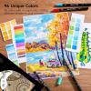 Shuttle Art Dual Tip Brush Pens, 70 Colors, Fine and Brush Dual Tip Markers Set, Portable Storage Case, Ideal for Calligraphy, Coloring, Doodling, Writing(96 Colours)