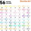 Shuttle Art Dual Tip Brush Pens, 70 Colors, Fine and Brush Dual Tip Markers Set, Portable Storage Case, Ideal for Calligraphy, Coloring, Doodling, Writing(Pastel color)