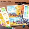 Shuttle Art Dual Tip Brush Pens, 70 Colors, Fine and Brush Dual Tip Markers Set, Portable Storage Case, Ideal for Calligraphy, Coloring, Doodling, Writing(Pastel color)