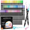Shuttle Art Dual Tip Brush Pens, 70 Colors, Fine and Brush Dual Tip Markers Set, Portable Storage Case, Ideal for Calligraphy, Coloring, Doodling, Writing(Pastel color)