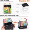 Shuttle Art 101 Colors Alcohol Markers, 100 Colors Dual Tip Art Marker Set Plus 1 Colorless Blender with Marker Case Perfect for Illustration Students Adult Coloring Sketching(101)