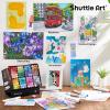 Shuttle Art 121 Colors Alcohol Markers, 120 Colors Dual Tip Art Marker Set Plus 1 Colorless Blender with Marker Case Perfect for Illustration Students Adult Coloring Sketching(121 Colors)