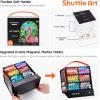 Shuttle Art 121 Colors Alcohol Markers, 120 Colors Dual Tip Art Marker Set Plus 1 Colorless Blender with Marker Case Perfect for Illustration Students Adult Coloring Sketching(89 Colors)