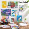Shuttle Art 121 Colors Alcohol Markers, 120 Colors Dual Tip Art Marker Set Plus 1 Colorless Blender with Marker Case Perfect for Illustration Students Adult Coloring Sketching(51 Colors)
