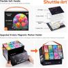 Shuttle Art 121 Colors Alcohol Markers, 120 Colors Dual Tip Art Marker Set Plus 1 Colorless Blender with Marker Case Perfect for Illustration Students Adult Coloring Sketching(121 Colors)