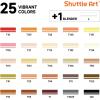 Shuttle Art 30 Colors Skin Tone&Hair Art Markers, Dual Tip Alcohol Based Flesh Color Marker Pen Set Contains 1 Blender Perfect for Kids & Adults Portrait,Comic, Anime, Manga, Illustration(26 Skin Tone Colors)