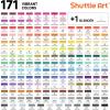 Shuttle Art 310 Colors Alcohol Markers, 309 Colors Dual Tip Art Marker Set Plus Colorless Blender, Micro-tip Pens, White Highlighter Pens, Marker Bag with Holders Perfect for Students Adults Coloring(172 Colors)
