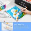 Shuttle Art 310 Colors Alcohol Markers, 309 Colors Dual Tip Art Marker Set Plus Colorless Blender, Micro-tip Pens, White Highlighter Pens, Marker Bag with Holders Perfect for Students Adults Coloring(310 Colors)