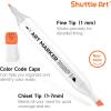 Shuttle Art 310 Colors Alcohol Markers, 309 Colors Dual Tip Art Marker Set Plus Colorless Blender, Micro-tip Pens, White Highlighter Pens, Marker Bag with Holders Perfect for Students Adults Coloring(172 Colors)