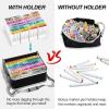 Shuttle Art 310 Colors Alcohol Markers, 309 Colors Dual Tip Art Marker Set Plus Colorless Blender, Micro-tip Pens, White Highlighter Pens, Marker Bag with Holders Perfect for Students Adults Coloring(280 Colors)