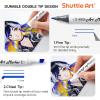 Shuttle Art 310 Colors Alcohol Markers, 309 Colors Dual Tip Art Marker Set Plus Colorless Blender, Micro-tip Pens, White Highlighter Pens, Marker Bag with Holders Perfect for Students Adults Coloring(240 Colors)
