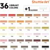 Shuttle Art 36 Colors Skin Tone&Hair Art Markers, Dual Tip Alcohol Based Marker Pen Set Contains 1 Blender 1 Carrying Case 1 Marker Pad Perfect for Kids & Adults Portrait,Comic, Anime, Manga