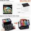 Shuttle Art Alcohol Markers Brush tip, Dual Tip Brush & Chisel Tip Art Marker Set, 50 Colors plus 1 Blender Permanent Marker Pens with Case Perfect for Illustration Students Adults Coloring(51 Colors Brush & Chisel Tip)