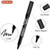 Shuttle Art Dry Erase Markers, 15 Pack Black Magnetic Whiteboard Markers with Erase,Fine Point Dry Erase Markers Perfect For Writing on Whiteboards, Dry-Erase Boards,Mirrors for School Office(15 Pack Black Barrel-Black)