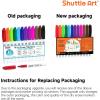 Shuttle Art Wet Erase Markers, 12 Colors 1mm Fine Tip Overhead Projectors Transparency Smudge-Free Markers, Works for Laminated Calendars Whiteboard Schedule Glass, Wipe with Water(12 Colors White Barrel)