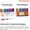 Shuttle Art Wet Erase Markers, 12 Colors 1mm Fine Tip Overhead Projectors Transparency Smudge-Free Markers, Works for Laminated Calendars Whiteboard Schedule Glass, Wipe with Water(15 Colors)