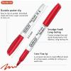 Shuttle Art Wet Erase Markers, 12 Colors 1mm Fine Tip Overhead Projectors Transparency Smudge-Free Markers, Works for Laminated Calendars Whiteboard Schedule Glass, Wipe with Water(12 Colors White Barrel)