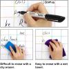 Shuttle Art Wet Erase Markers, 12 Colors 1mm Fine Tip Overhead Projectors Transparency Smudge-Free Markers, Works for Laminated Calendars Whiteboard Schedule Glass, Wipe with Water(15 Pack Black)