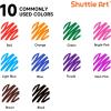Shuttle Art Wet Erase Markers, 12 Colors 1mm Fine Tip Overhead Projectors Transparency Smudge-Free Markers, Works for Laminated Calendars Whiteboard Schedule Glass, Wipe with Water(10 Colors)