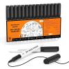 Shuttle Art Dry Erase Markers, 15 Pack Black Magnetic Whiteboard Markers with Erase,Fine Point Dry Erase Markers Perfect For Writing on Whiteboards, Dry-Erase Boards,Mirrors for School Office(15 Pack Whitel Barrel-Black)