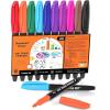 Shuttle Art Wet Erase Markers, 12 Colors 1mm Fine Tip Overhead Projectors Transparency Smudge-Free Markers, Works for Laminated Calendars Whiteboard Schedule Glass, Wipe with Water(10 Colors)