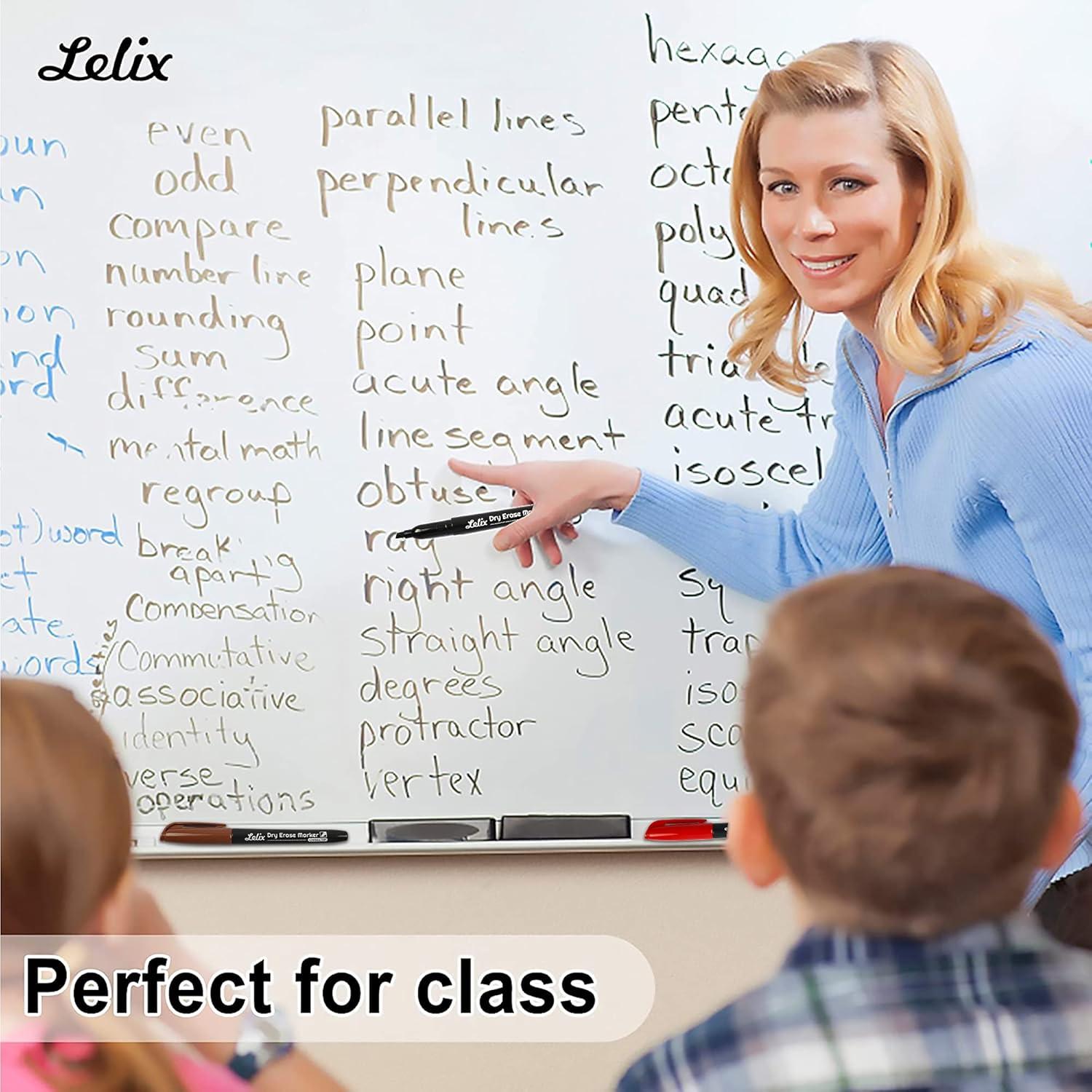 imageLelix Dry Erase Markers  42 Pack 14 Colors Chisel Tip Perfect for Kids ampamp School Office Use Whiteboard ampamp Mirror Writing42 Pack 14 Colors