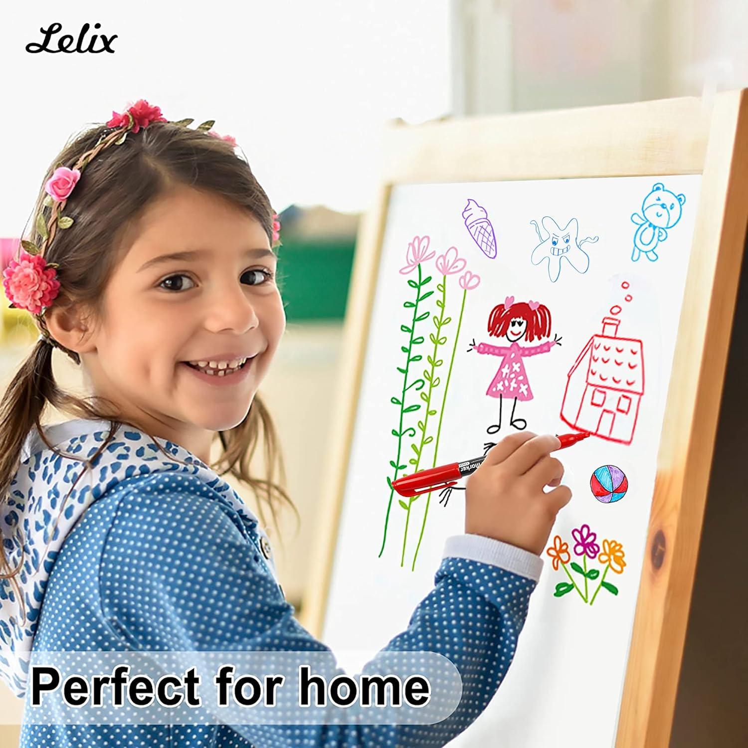 imageLelix Dry Erase Markers  42 Pack 14 Colors Chisel Tip Perfect for Kids ampamp School Office Use Whiteboard ampamp Mirror Writing42 Pack 14 Colors