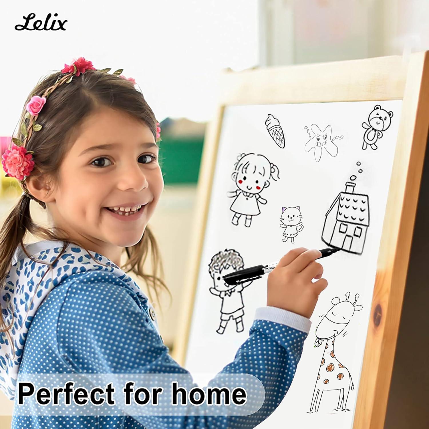imageLelix Dry Erase Markers  42 Pack 14 Colors Chisel Tip Perfect for Kids ampamp School Office Use Whiteboard ampamp Mirror Writing42 Pack Black