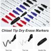 Lelix Dry Erase Markers – 42 Pack, 14 Colors, Chisel Tip, Perfect for Kids & School, Office Use, Whiteboard & Mirror Writing(14 Black+14 Blue+14 Red)
