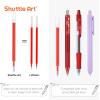 Retractable Gel Pen Refills, Shuttle Art 60 Pack Black Rollerball Gel Ink Pens Refills, Bulk Set, 0.7mm Fine Point for Writing Journaling Taking Notes School Office Home(Red)