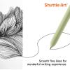 Shuttle Art Ballpoint Pens, 24 Pack Colored Retractable Black Ink Ball Point Pens, Cute Pens 1.0mm Medium Point Quick Drying for Writing Journaling Taking Notes School Office Home(11 Black Ink)
