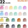 Shuttle Art Ballpoint Pens, 24 Pack Colored Retractable Black Ink Ball Point Pens, Cute Pens 1.0mm Medium Point Quick Drying for Writing Journaling Taking Notes School Office Home(22 Colors)