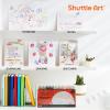 Shuttle Art Ballpoint Pens, 24 Pack Colored Retractable Black Ink Ball Point Pens, Cute Pens 1.0mm Medium Point Quick Drying for Writing Journaling Taking Notes School Office Home(22 Colors)