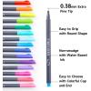 Shuttle Art Fineliner Colored Pens, 100 Colors 0.38mm Fine Point Pens with Stencils & Adult Coloring Books for Coloring, Drawing, Detailing, Writing Note Taking Calendar and Journal Art Projects(100 Colors)