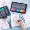 Shuttle Art Fineliner Colored Pens, 100 Colors 0.38mm Fine Point Pens with Stencils & Adult Coloring Books for Coloring, Drawing, Detailing, Writing Note Taking Calendar and Journal Art Projects(100 Colors)