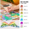 Shuttle Art Gel Pen Refills, 180 Colors (No Duplicates) Gel Pen Refills, 7 Color Types for Kids Adults Coloring Books Drawing Doodling Crafts Scrapbooking Journaling(140 Colors)