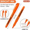 Shuttle Art Highlighters, 15 Colors Pastel Highlighter Pens Assorted Colors, Chisel Tip Dry-Quickly Non-Toxic Highlighter Markers for Adults Kids Highlighting in the Home School Office(Orange)