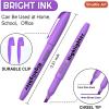 Shuttle Art Highlighters, 15 Colors Pastel Highlighter Pens Assorted Colors, Chisel Tip Dry-Quickly Non-Toxic Highlighter Markers for Adults Kids Highlighting in the Home School Office(Purple)