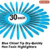 Shuttle Art Highlighters, 15 Colors Pastel Highlighter Pens Assorted Colors, Chisel Tip Dry-Quickly Non-Toxic Highlighter Markers for Adults Kids Highlighting in the Home School Office(Blue)