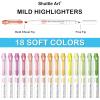 Shuttle Art Pastel Highlighters, 18 Colours Dual Tip Highlighters, Highlighter Markers Assorted Colours, Perfect for Colouring, Underlining, Highlighting, Journaling in School Office Home(18 Colours)