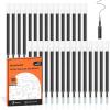 Retractable Gel Pen Refills, Shuttle Art 60 Pack Black Rollerball Gel Ink Pens Refills, Bulk Set, 0.7mm Fine Point for Writing Journaling Taking Notes School Office Home(Black)