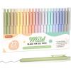 Shuttle Art Ballpoint Pens, 24 Pack Colored Retractable Black Ink Ball Point Pens, Cute Pens 1.0mm Medium Point Quick Drying for Writing Journaling Taking Notes School Office Home(22 Black Ink)