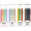 Shuttle Art Ballpoint Pens, 24 Pack Colored Retractable Black Ink Ball Point Pens, Cute Pens 1.0mm Medium Point Quick Drying for Writing Journaling Taking Notes School Office Home(22 Colors)