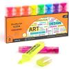 Shuttle Art Highlighters, 8 Assorted Colors Highlighter Pens, Chisel Tip Dry-Quickly Non-Toxic Highlighter Markers for Adults Kids Highlighting on Home School Office(8 Colors)