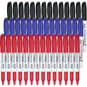 Lelix Dry Erase Markers – 42 Pack, 14 Colors, Chisel Tip, Perfect for Kids & School, Office Use, Whiteboard & Mirror Writing(14 Black+14 Blue+14 Red)