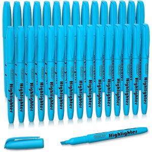 Shuttle Art Highlighters, 15 Colors Pastel Highlighter Pens Assorted Colors, Chisel Tip Dry-Quickly Non-Toxic Highlighter Markers for Adults Kids Highlighting in the Home School Office(Blue)