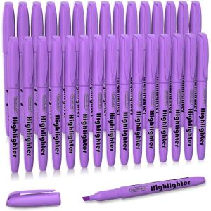 Shuttle Art Highlighters, 15 Colors Pastel Highlighter Pens Assorted Colors, Chisel Tip Dry-Quickly Non-Toxic Highlighter Markers for Adults Kids Highlighting in the Home School Office(Purple)