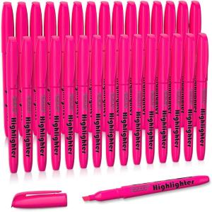 Shuttle Art Highlighters, 15 Colors Pastel Highlighter Pens Assorted Colors, Chisel Tip Dry-Quickly Non-Toxic Highlighter Markers for Adults Kids Highlighting in the Home School Office(Pink)