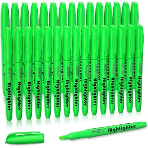Shuttle Art Highlighters, 15 Colors Pastel Highlighter Pens Assorted Colors, Chisel Tip Dry-Quickly Non-Toxic Highlighter Markers for Adults Kids Highlighting in the Home School Office(Green)