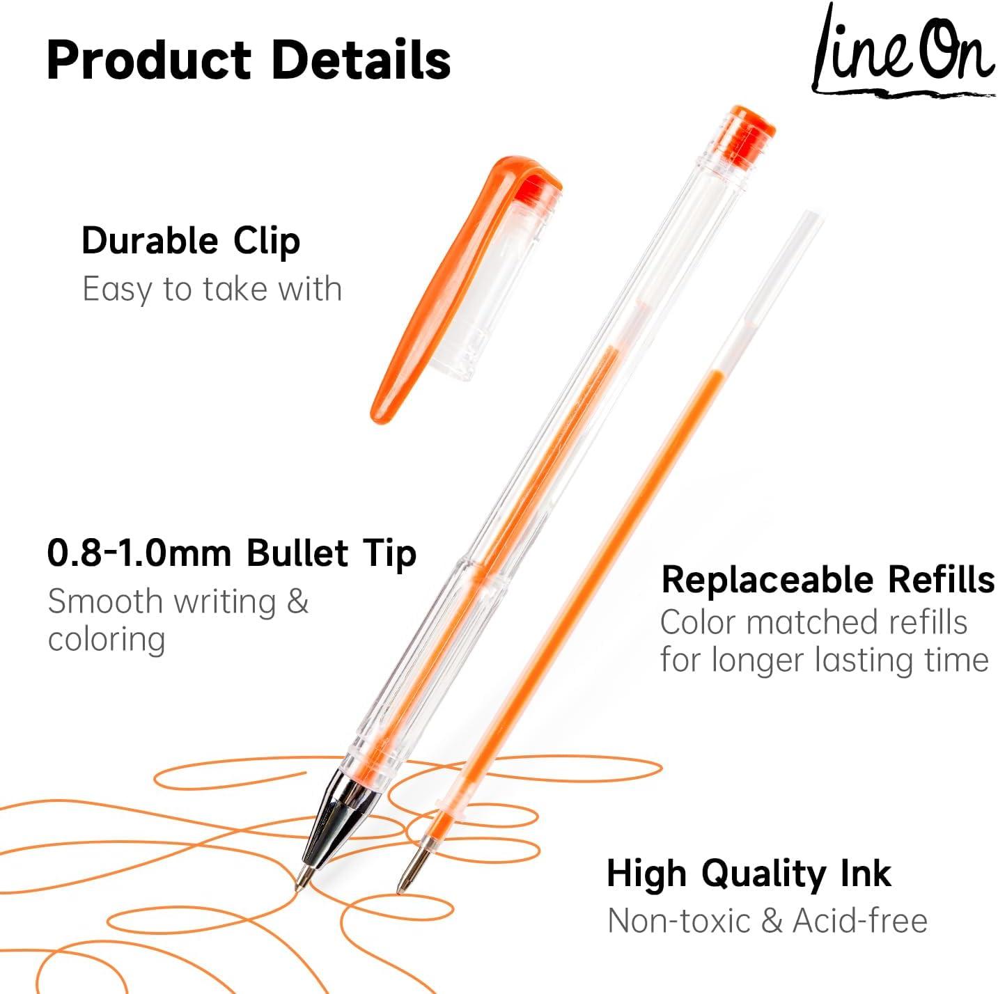 image100 Pack Gel Pens Set 50 Colors Gel Pens with 50 Refills Gel Pen Set for Adult Coloring Books Drawing Doodling Art Markers